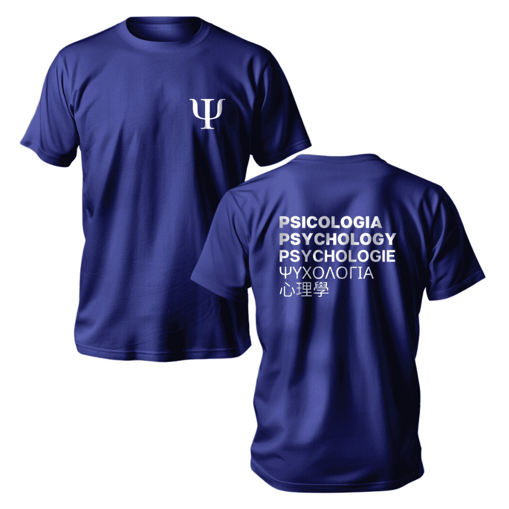 Camiseta Unissex Personalizada Profissão Psicologia Com Escritas Em Varias Lingas 100% Algodão em Oferta na Shopee