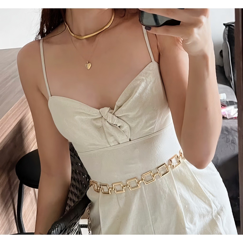 Cintos Corrente Feminino Metal Fashion Blogueiras Moda Feminina Balada Festa 2024 Verão em Oferta na Shopee