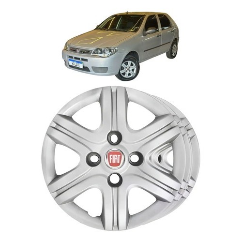 Calota Aro 13 para Fiat Palio Fire Siena Uno Fiorino Jogo 4 Peças