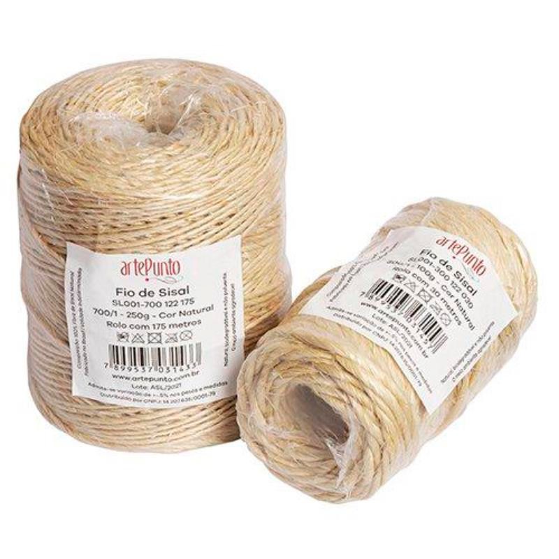 Rolo de Fio de Sisal 700, 300 Várias Espessuras - Arte Punto