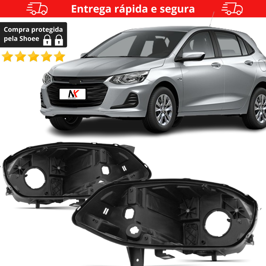 Par/Un Carcaça Farol Onix 2020 2021 2022 2023 2024 2025 em Oferta na Shopee