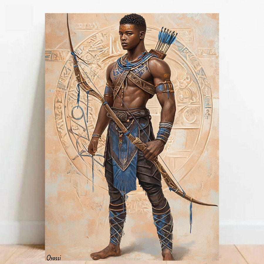Quadro Placa decorativa Oxossi Orixá Umbanda Candomblé Oxalá religiões africana 04