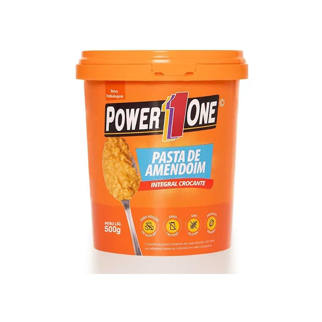 Pasta de Amendoim Integral Crocante - 500g - Power One