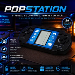 Mini Game Pop Station Retrô com 9999 Jogos Premium