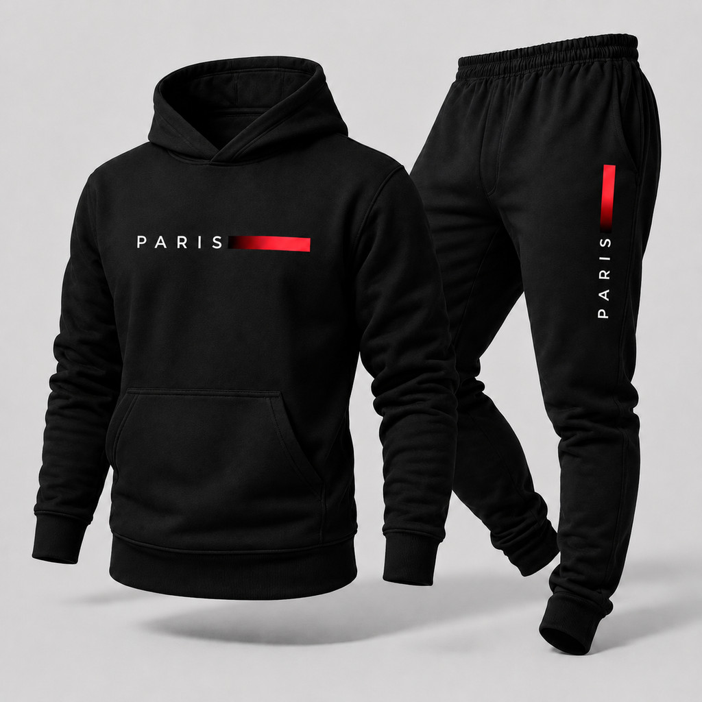 Conjunto Moletom Masculino Estampado Blusa e Calça Inverno Casual Streetwear Confortável Premium