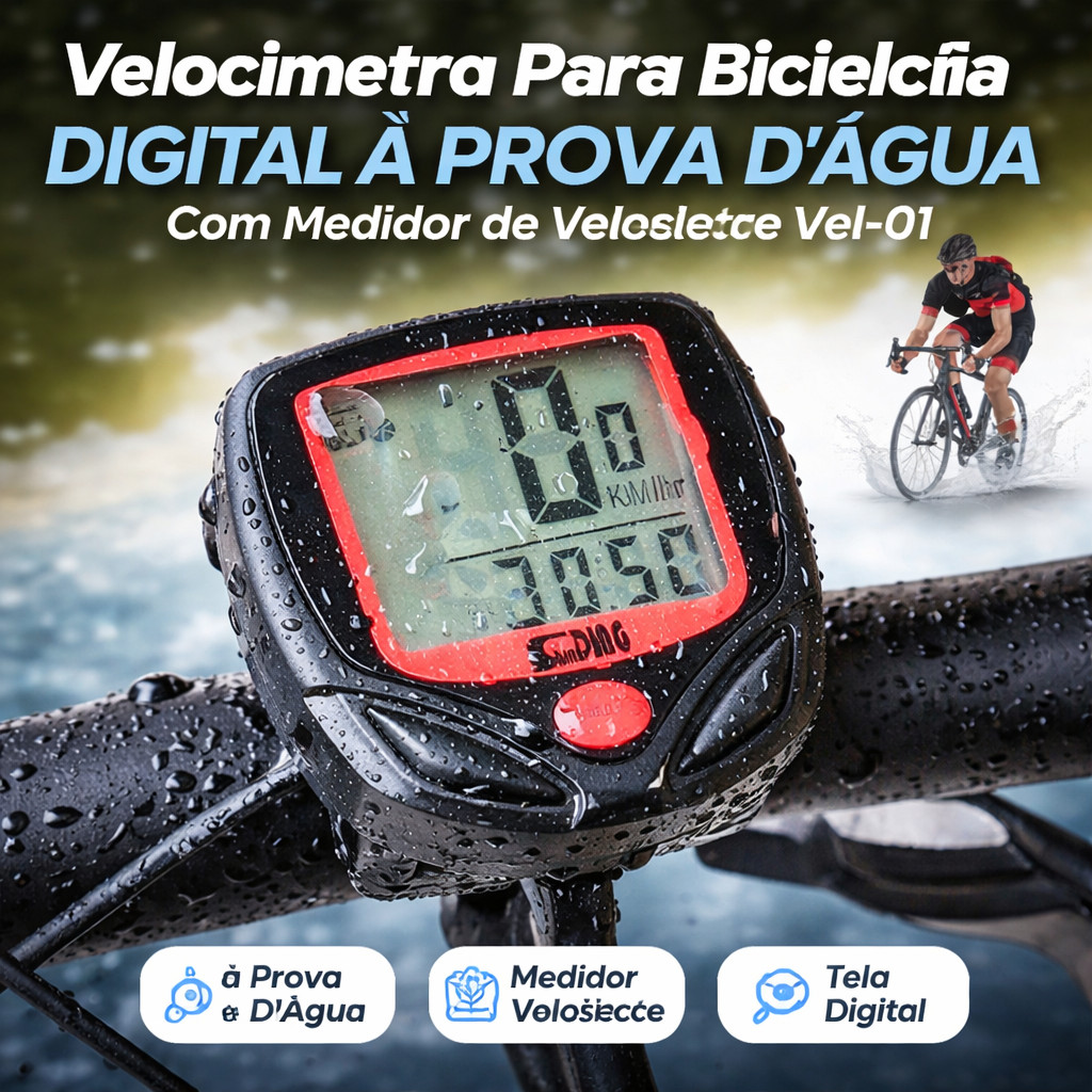 F4 Velocímetro Para Bicicleta Digital À Prova D'Água Com Medidor de Velocidade MT039 (F3)