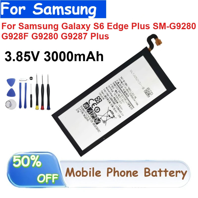EB-BG928ABE 3.85V 3000mAh Bateria De Íon-Lítio Para Samsung Galaxy S6 Edge Plus SM-G9280 G928F G9280 G9287 Baterias De T