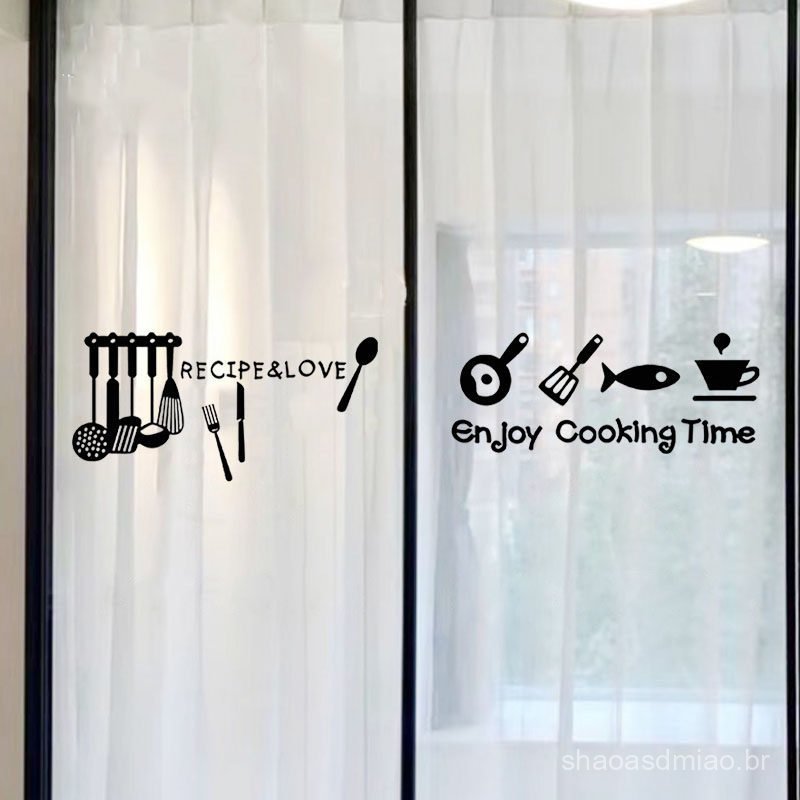 Adesivo decorativo para porta de correr de cozinha, sala de estar e sala de jantar, faixa decorativa anti-colisão para p