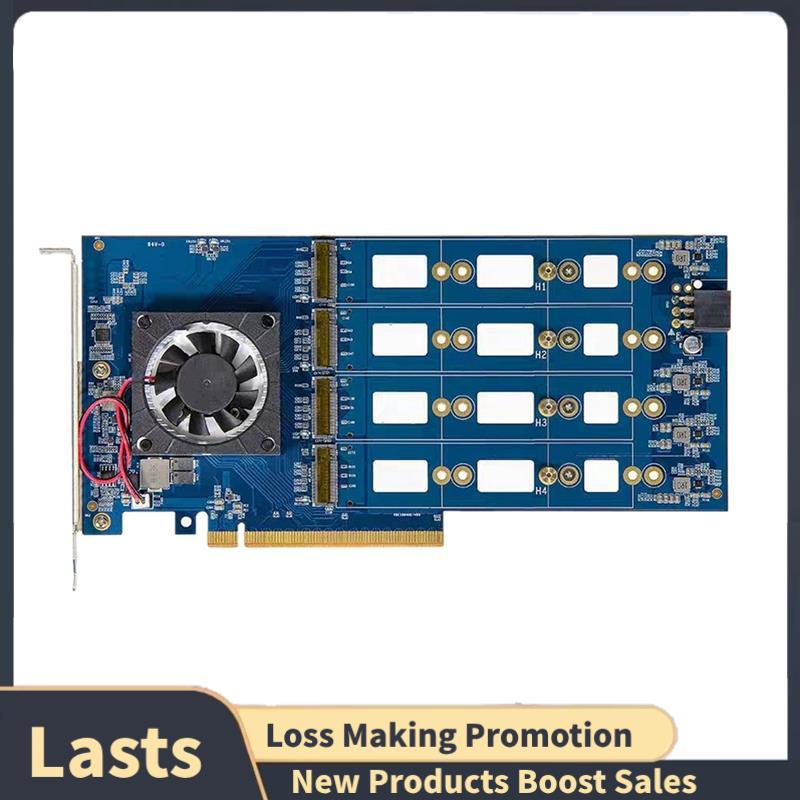 PCIe 4.0 A M . 2 NVME Placa De Expansão De 8 Discos PEX88048 Principal Gratuita Split 8 Disk