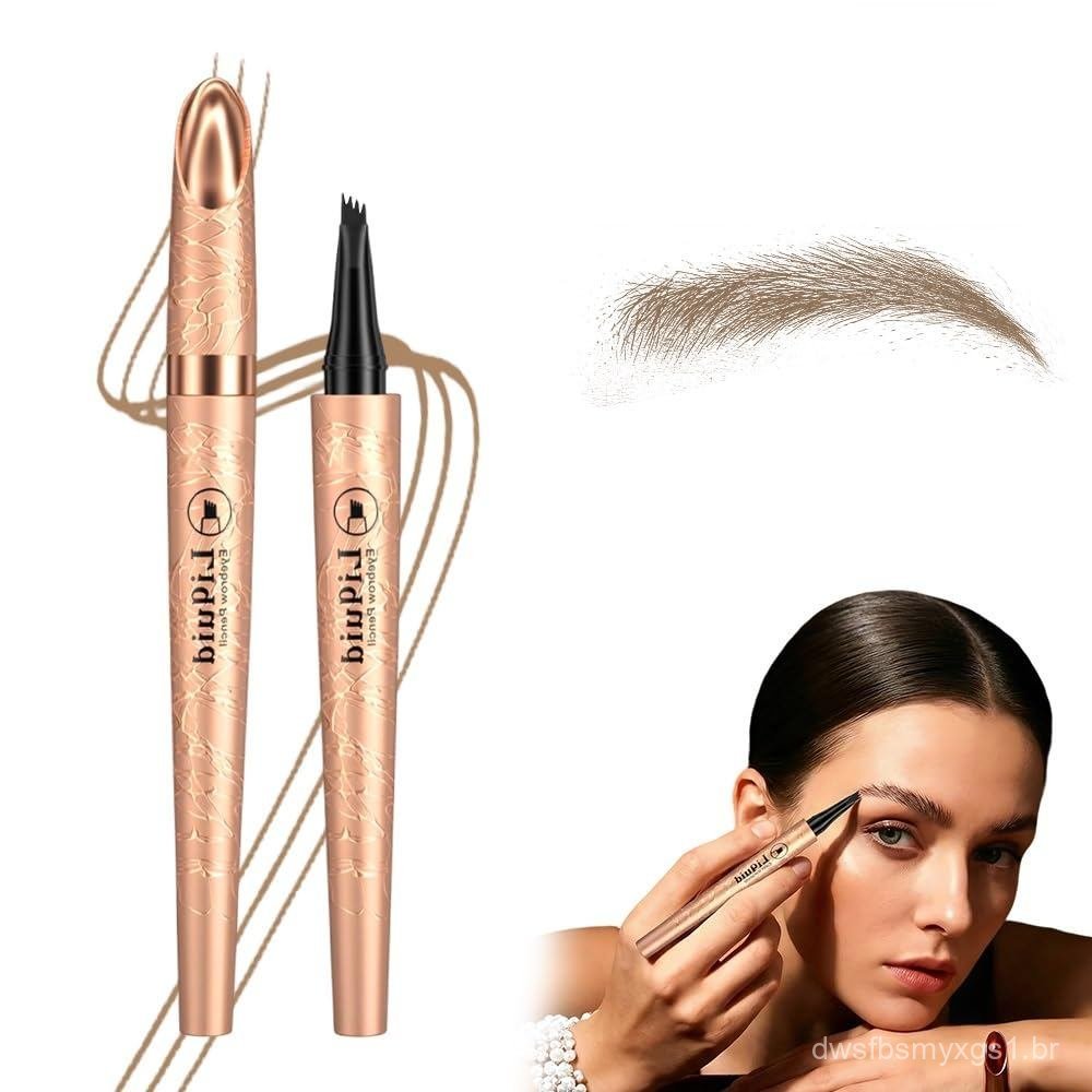 Lápis de Sobrancelha para Microblading, Atualização 2026, Caneta de Sobrancelha Precisa com Ponta Micro-Garfo de 4 Dente