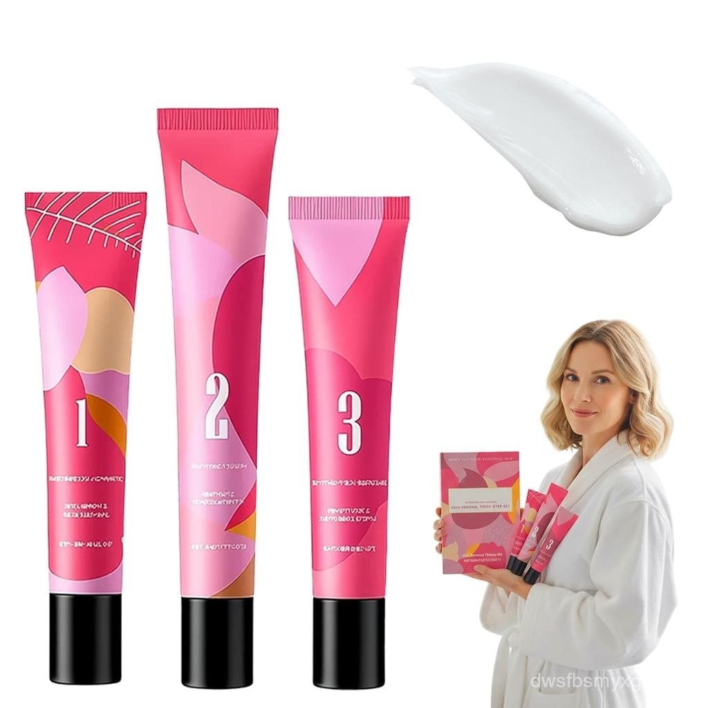 Removedor de Pelos para o Rosto, Novo Kit de Remoção de Pelos Faciais 2026, Kit Trílogo de Remoção de Pelos com Gel Calm