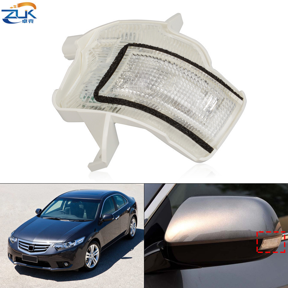 ZUK Espelho Lateral Lâmpada De Sinal Volta Para HONDA Euro ACCORD 2008-2014 CU1 CU2 Retrovisor Porta Repetidor Pisca Luz