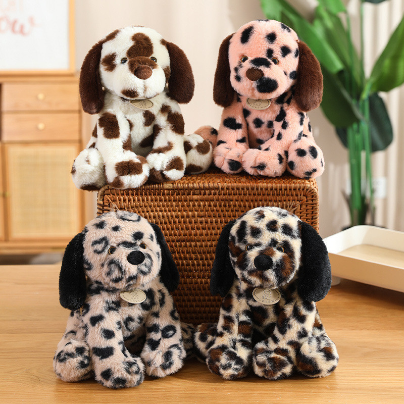 Bonito Sentado Dálmata Brinquedo De Pelúcia Adorável Filhote De Cachorro Boneca Animal Conforto Macio Bebê Calmante Pres