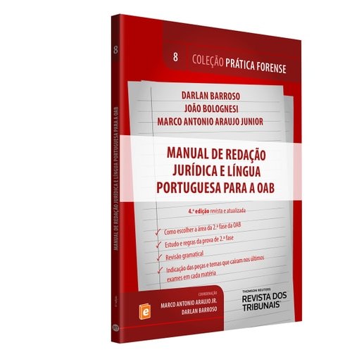 Livro Manual de Redação Jurídica e Língua Portuguesa Para a OAB Coleção Prática Forense Volume 8 de Darla... 8040301