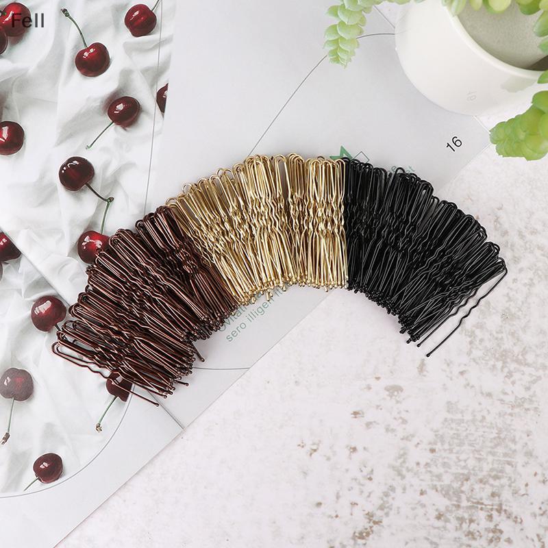 [Fel] 50 Pçs/set Cabelo Ondulado Em Forma De U Bobby Pin Barrette Salon Grip Clip Grampos De Venda Quente