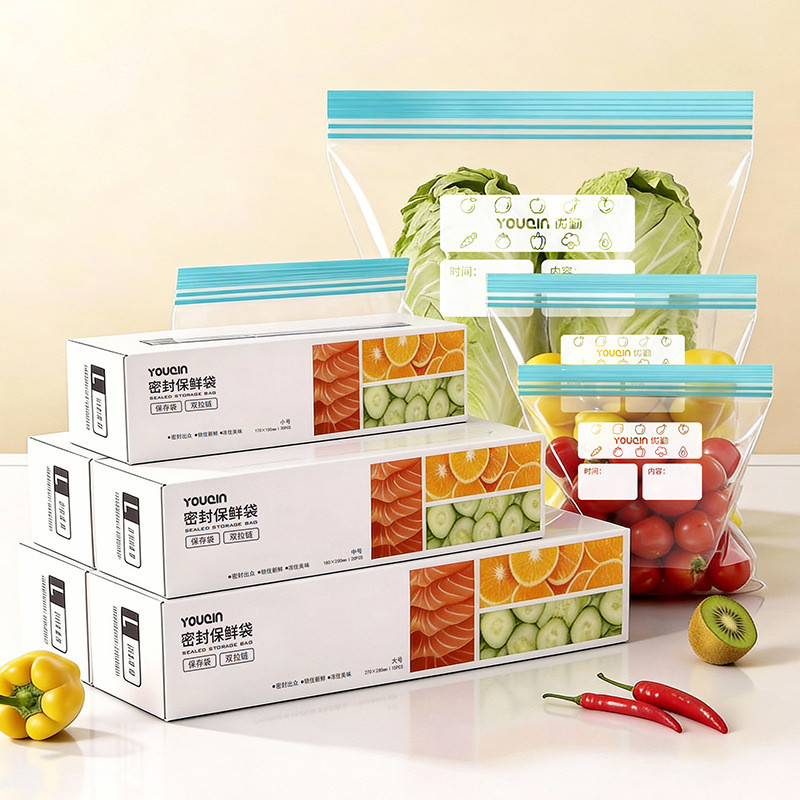 Sacos autovedantes para congelador de qualidade alimentar, sacos de vedação, sacos plásticos de vedação, sacos para porç