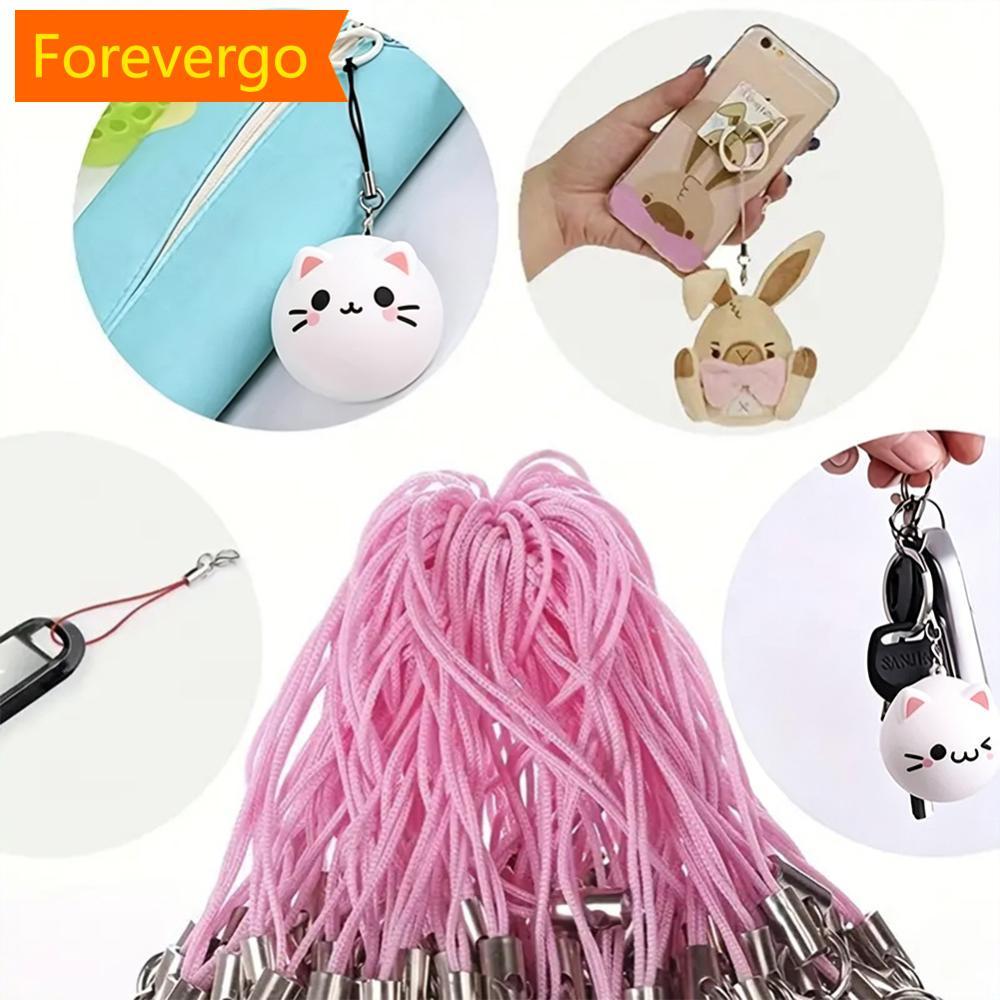 forevergo 50 Peças Cordão De Poliéster Com Fecho Lagosta Para Chaveiro De Celular Acessórios De Fabricação De Joias Faça
