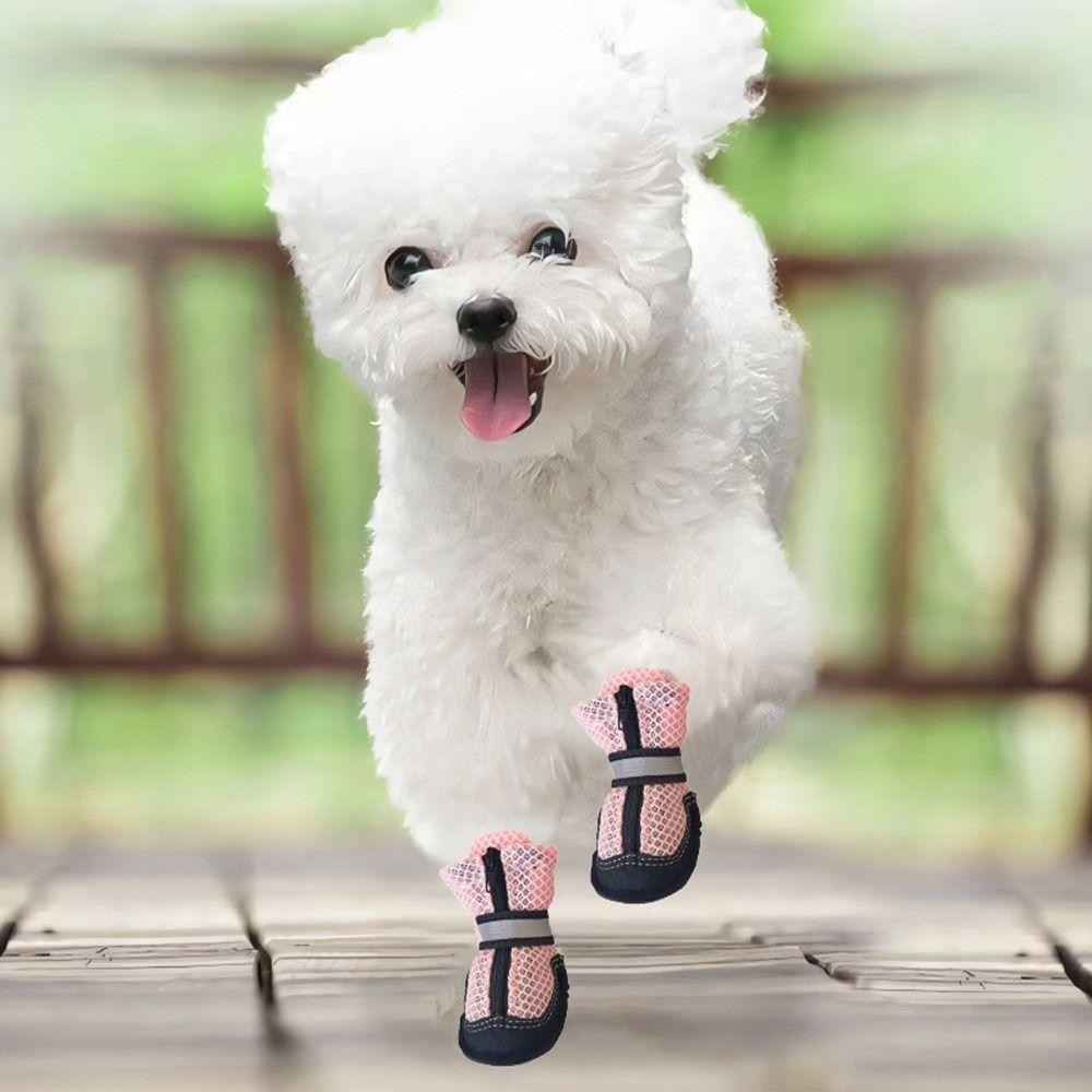DOREEN1 Sapatos De Rede Para Cães , Macios De Malha Resistentes Ao Desgaste , Antiderrapantes Com Capa De Sapato Animais — imagem 2 de 2