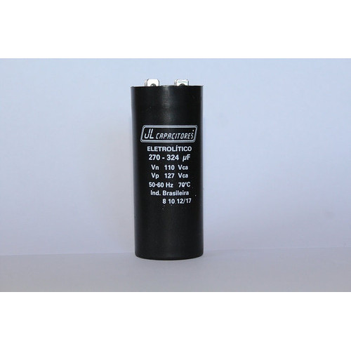 Capacitor 270-324uF 110V JL Com Suporte E Tampa Alta Confiabilidade Para Equipamentos