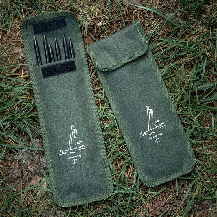 Bolsa de armazenamento de 30 cm em tecido Oxford com tampa articulada para acampamento, barraca, lona e pequenos acessór