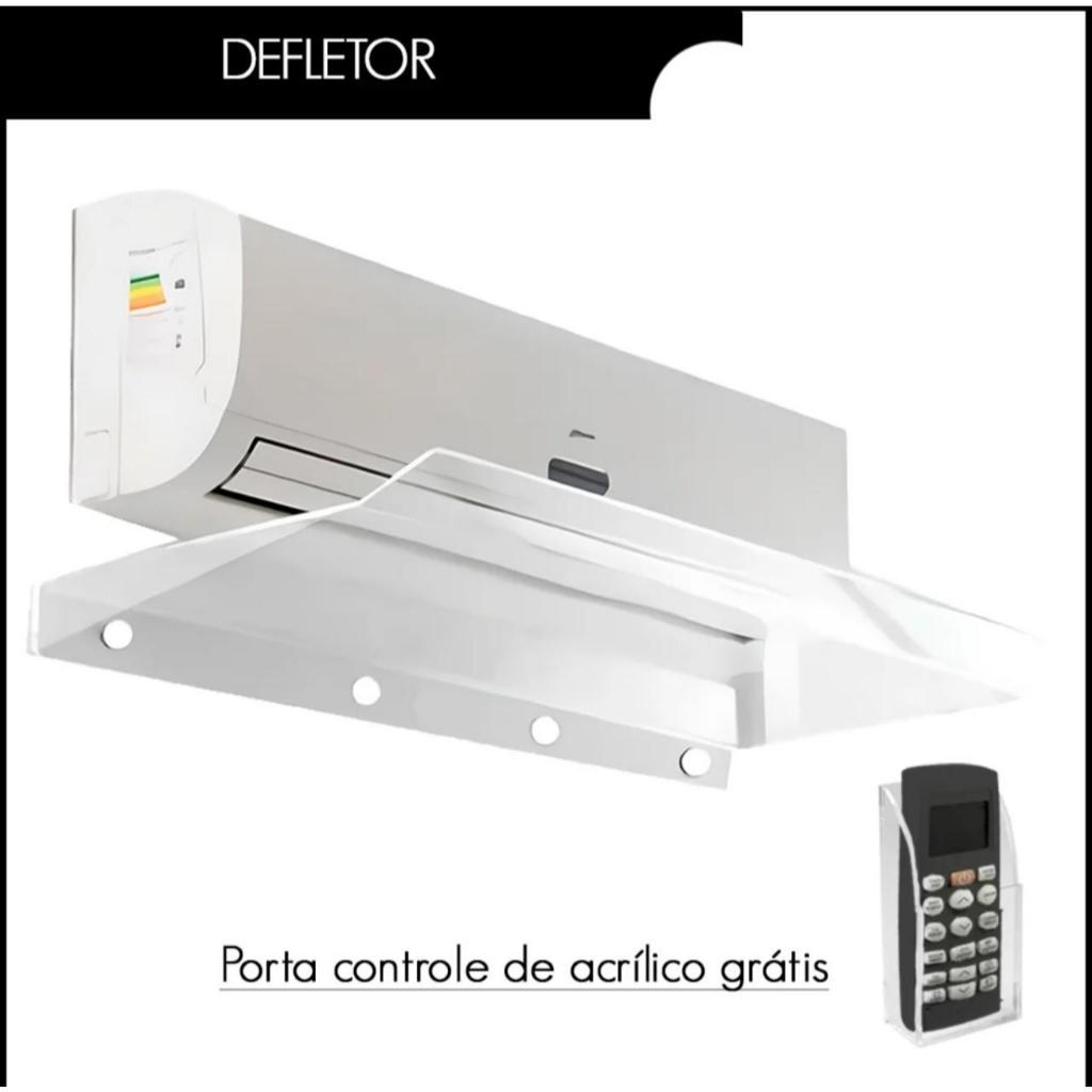 Defletor de Acrilico  para  Ar  Condicionado vom 90cm – Compatível com Split 7.000 a 13.000 BTUs