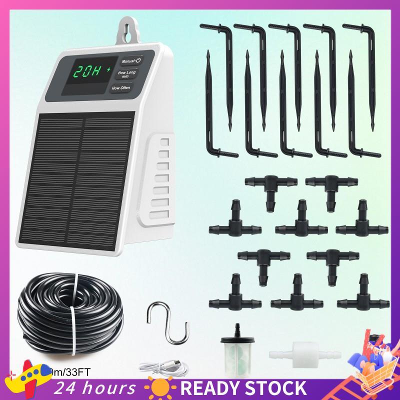 Kit De Irrigação Por Gotejamento Movido A Energia Solar Modos De Temporizador Sistema De Rega Inteligente Solução De Jar