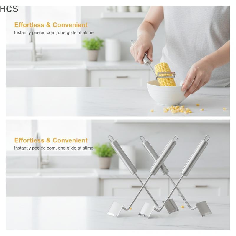 HCS Descascador De Milho Em Aço Inoxidável , Espiga Sem Esforço , Aparelho De Cozinha Portátil Para Cozinhar Casa , Chur