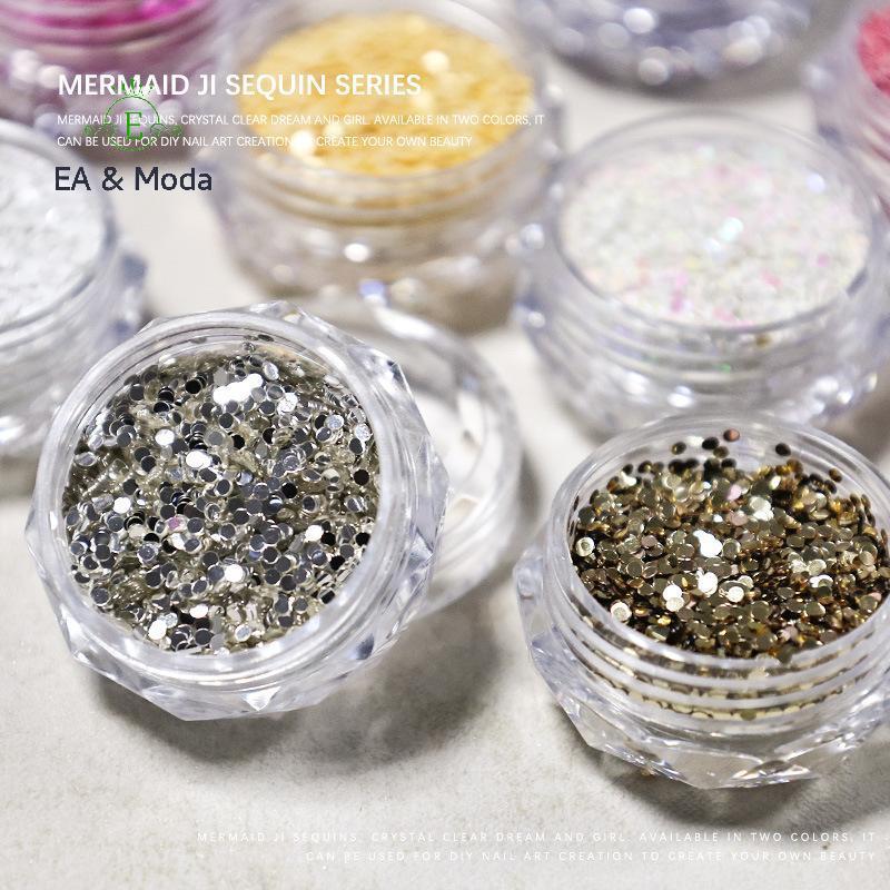 EA & Moda 1mm Mini Espumante Prego Glitter Circular Decoração De Unhas Design De Salão De Beleza Acessórios Fofos DIY Na