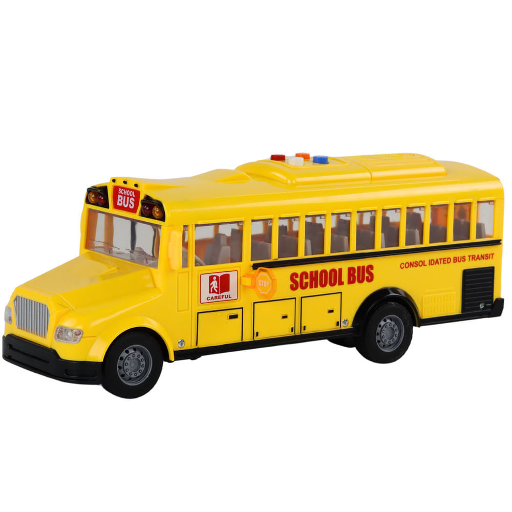 Veículo com Fricção - Ônibus Escolar - School Bus - Luz e Som - 1:16 - Yes Toys