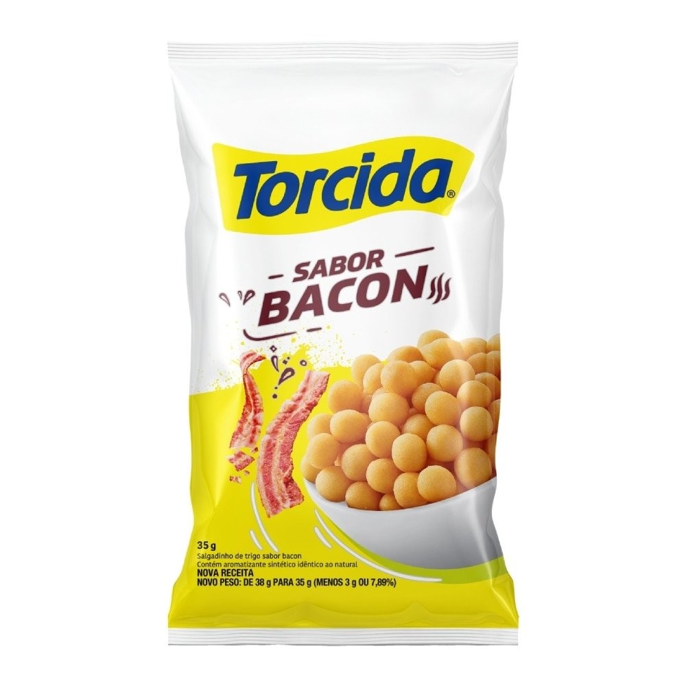 Salgadinho Torcida Bacon 35g - Embalagem com 26 Unidades Salgadinho Torcida Bacon 35g - Embalagem com 26 Unidades