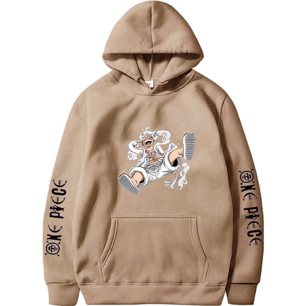 Moletom Canguru Infantil Gear Fifth Luffy One Piece Blusa de Frio Estampada