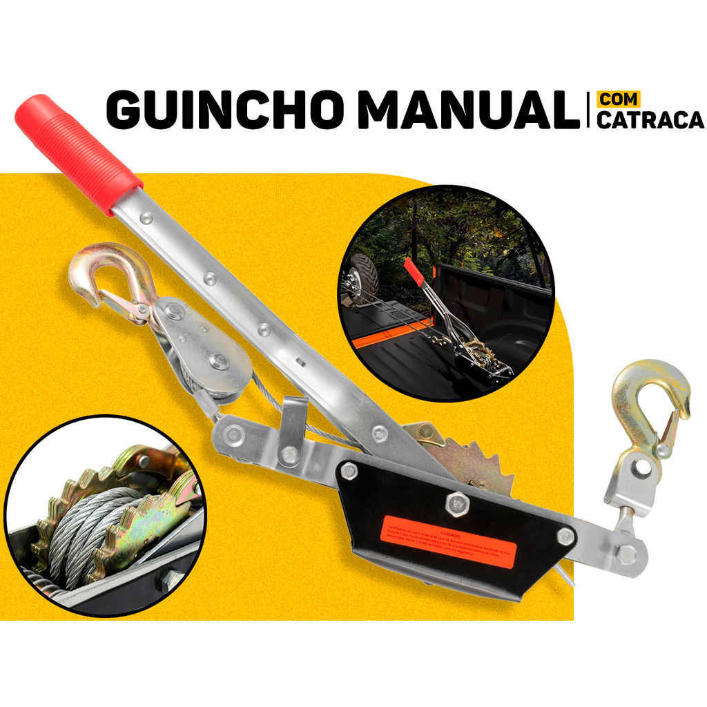 Guincho Manual Tifor C/Catraca Capacidade 2 Toneladas Aço Resistente Robusto Seguro Profissional Eda em Oferta na Shopee