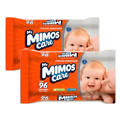 1 Pacote Toalha Lenco Umedecido My Mimos Care 96 Toalhinhas