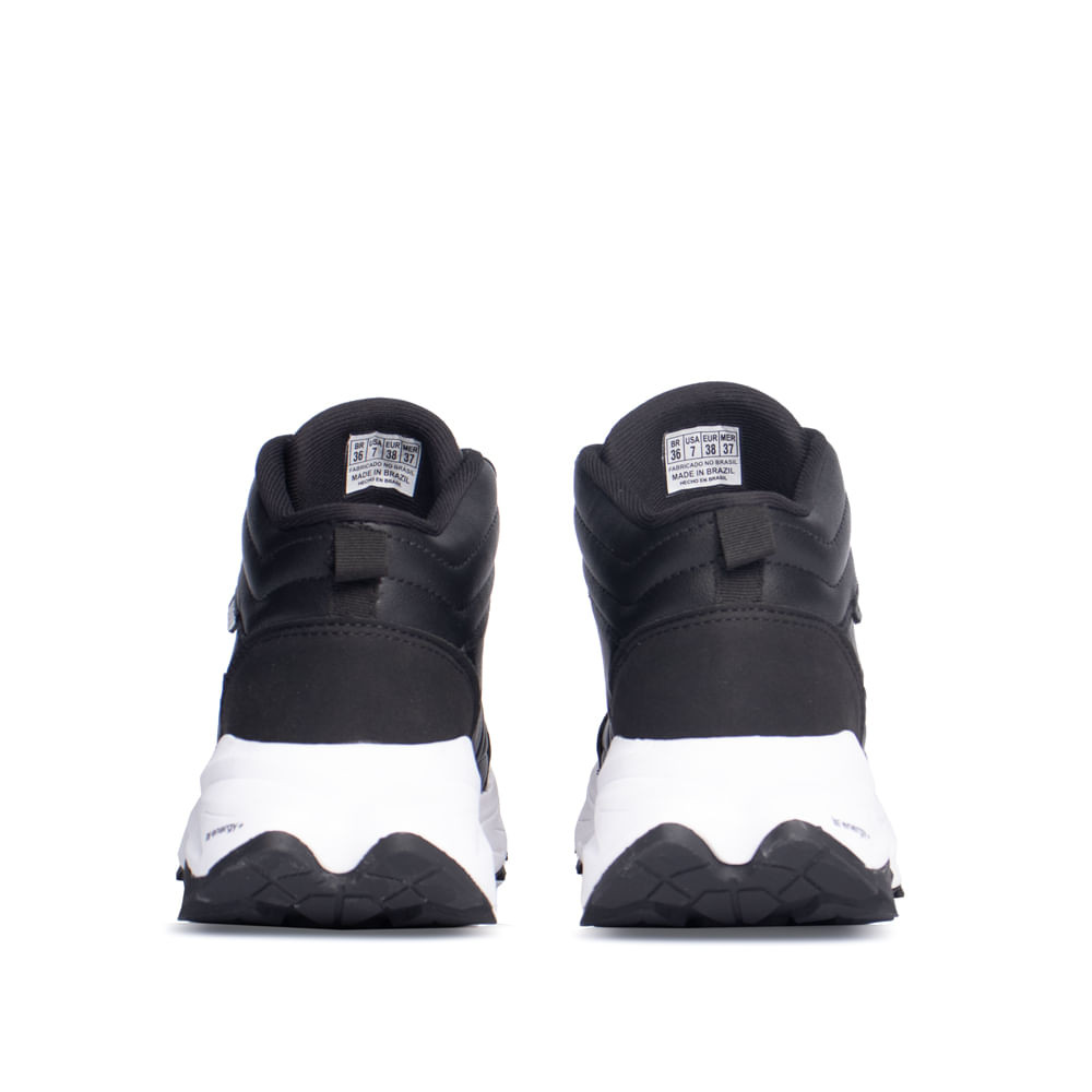 Detalhes do Tênis Feminino Kolosh de Cano Alto Trail Preto