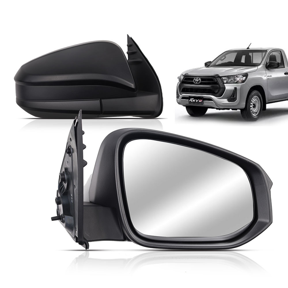 Par Retrovisor Hilux 2016 2017 2018 2019 Preto Fixo em Oferta na Shopee