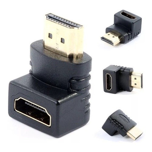 Emenda Hdmi Adaptador 90 Graus Hdmi Macho Fêmea L em Oferta na Shopee