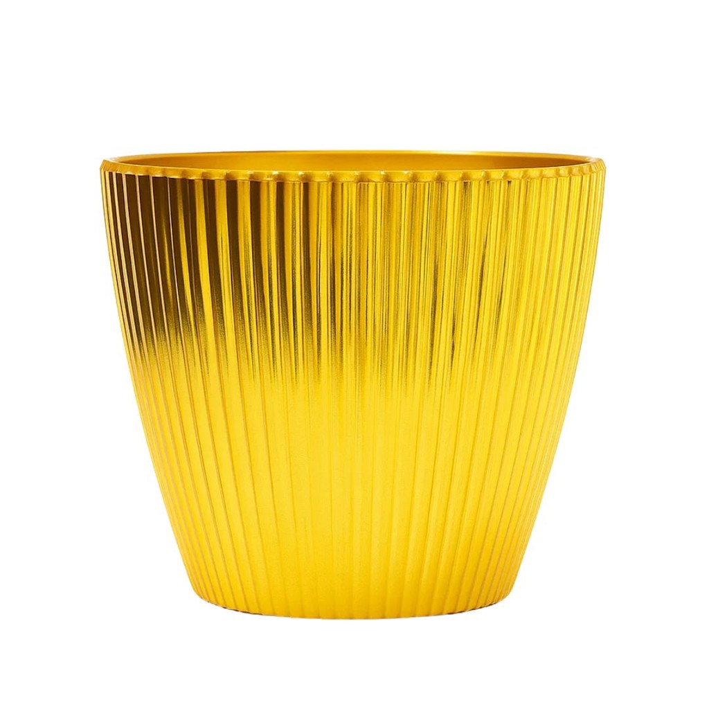 Vaso P/ Plantas de Plástico Dourado 13cm 24552 - Vencedor em Oferta na Shopee