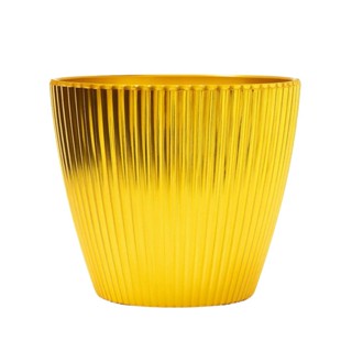 Vaso P/ Plantas de Plástico Dourado 13cm 24552 - Vencedor em Oferta na Shopee