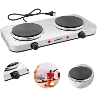 Fogareiro Elétrico Portátil Inox 2 Bocas 2000W 5 Temperaturas Good&Go Profissional 110v Ou 220v em Oferta na Shopee