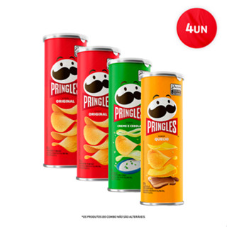 Combo Pringles Original 2 unid + Pringles Creme e Cebola 1 unid + Pringles Queijo 1 unid em Oferta na Shopee
