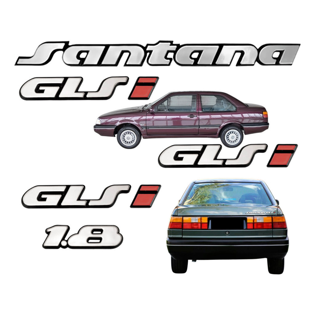 Emblemas Santana Glsi 1.8 + Laterais Glsi - 1991 À 1998