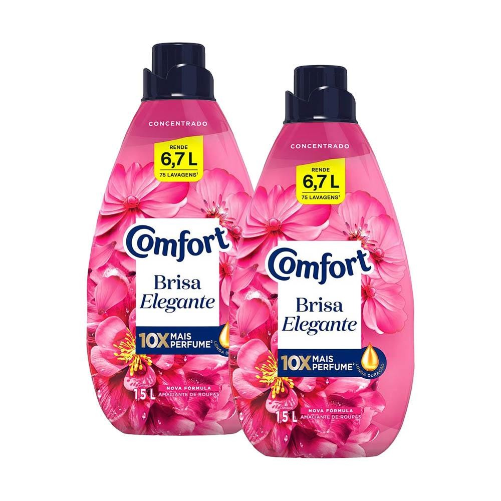 Kit 2 Amaciante Concentrado Comfort Fiber Protect 1.5L em Oferta na Shopee