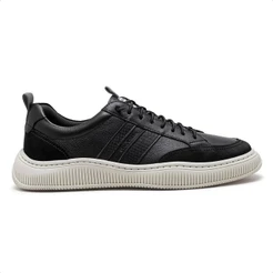 Tênis de Couro Democrata Masculino Denim Vibe 625101