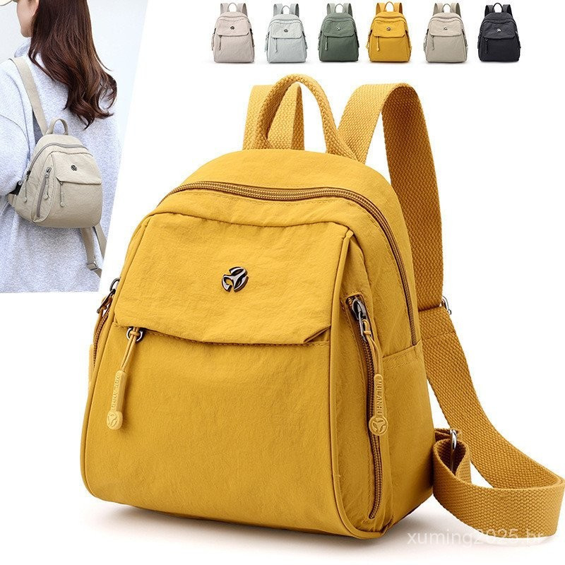 Novas senhoras Casual mochila luz viagem cor sólida alça de ombro dupla pequena lazer viagem mochila multifuncional sac