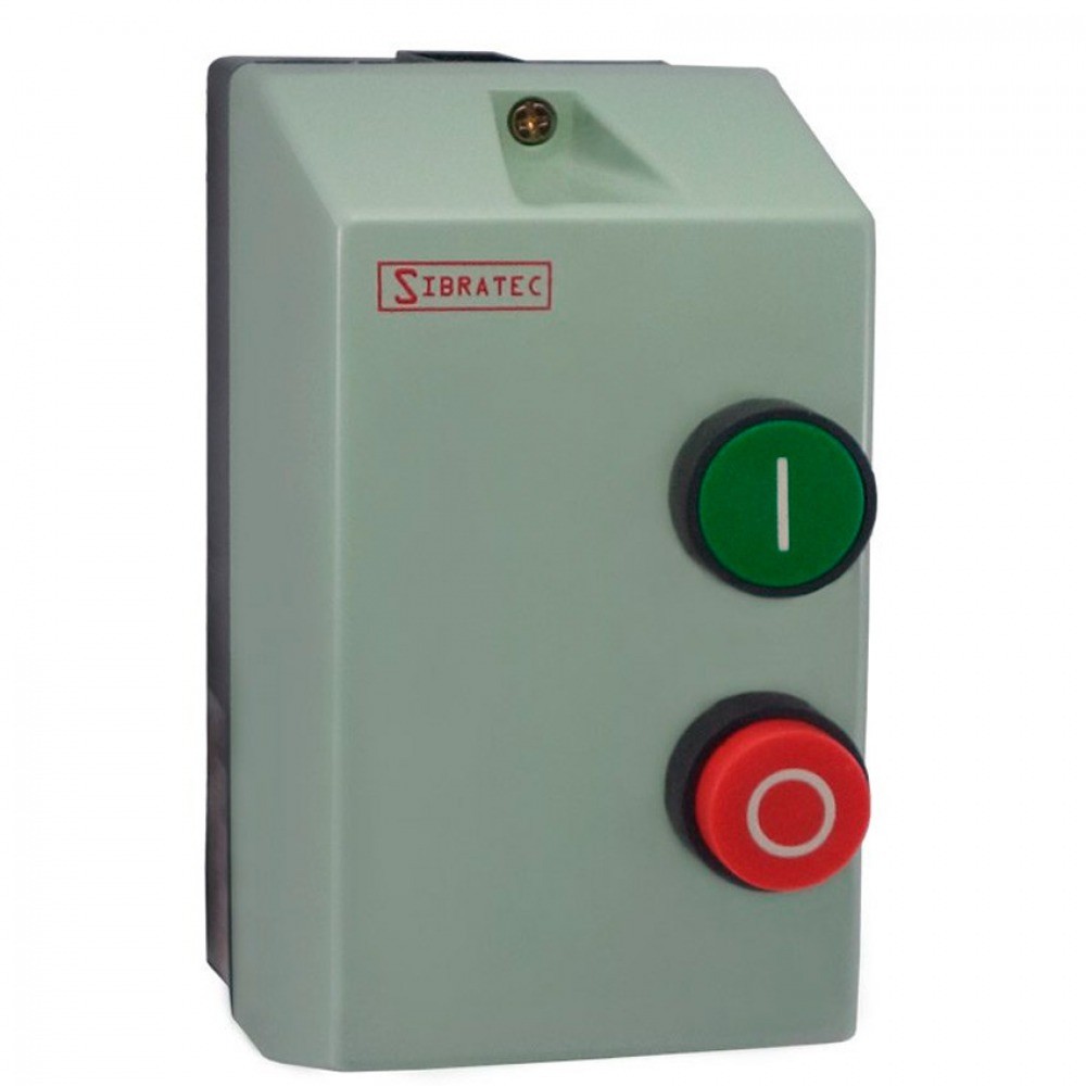 Chave de partida direta 1 HP Monofásico ou 3 HP Trifásico - QCX2-185 220V - Sibratec