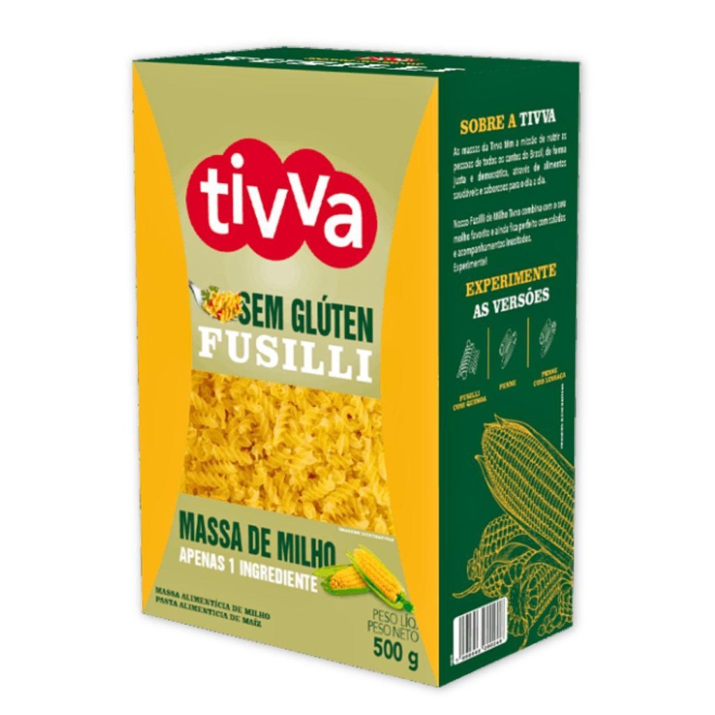 Macarrão Fusilli 500G Sem Glúten Tivva