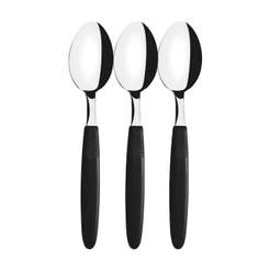 Jogo de Colheres de Mesa Ipanema Preto Com 3 Peças (23363/300) - Tramontina Pro