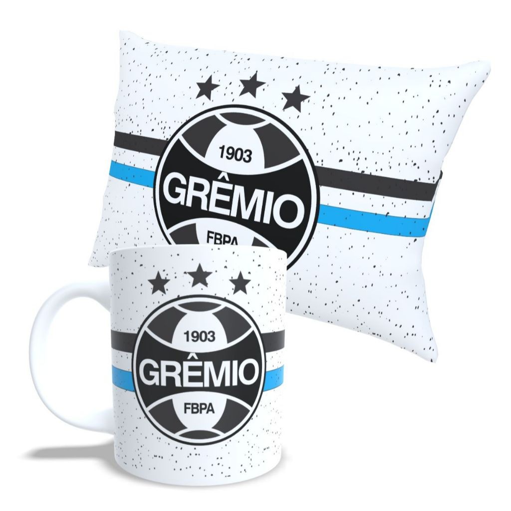 Caneca Personalizada + Almofada Gremio e outro modelo presente ideial Caneca de Ceramica