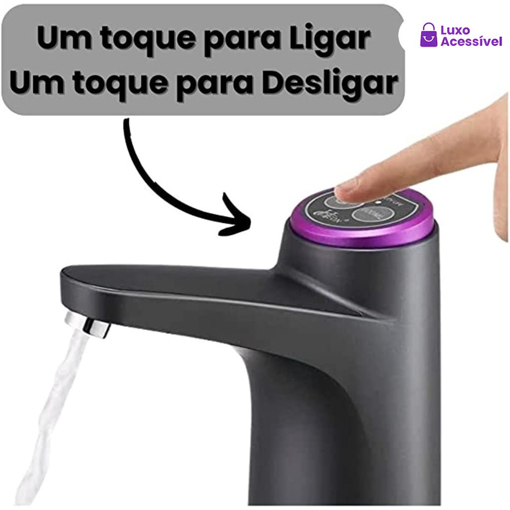 Bomba Elétrica Galão Água 20 Litros Dispensador Recarregável HC