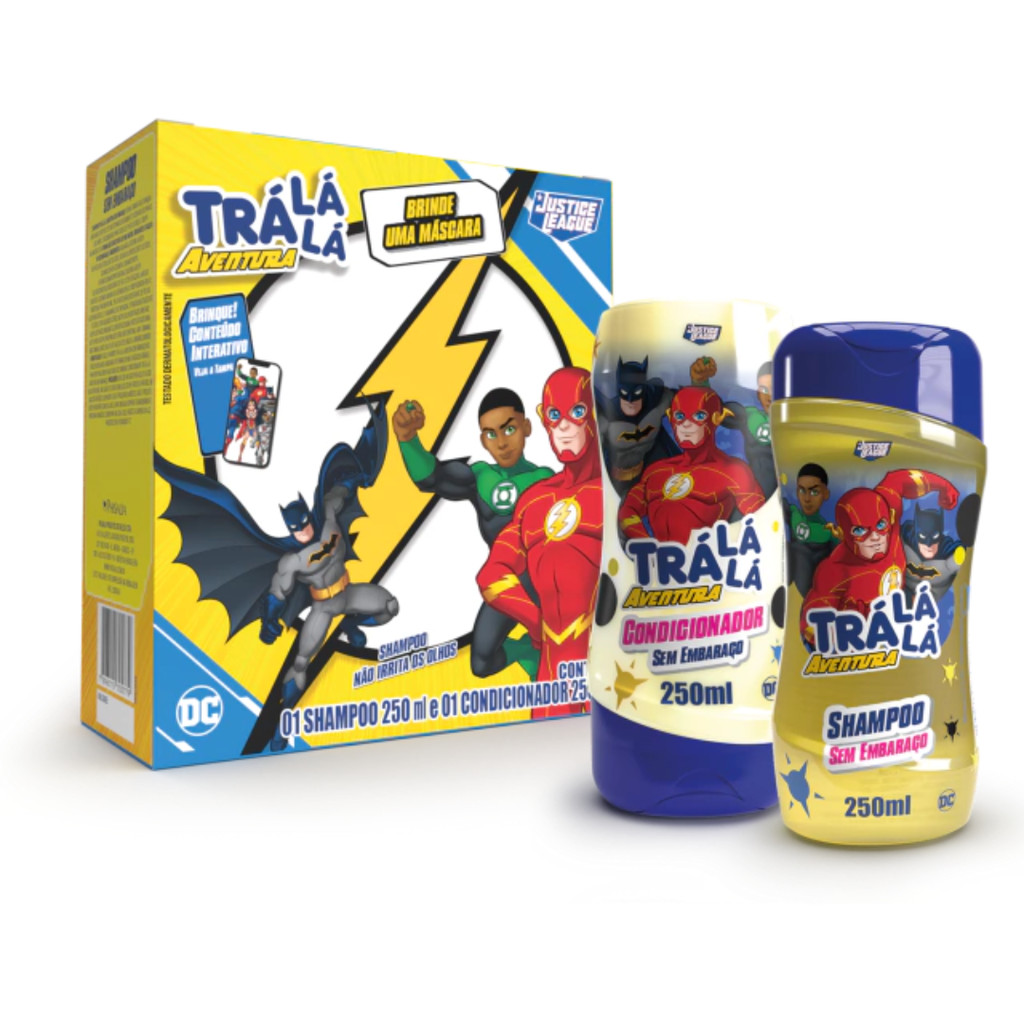 2 Kits Aventura Shampoo + Condicionador 250ml Sem Embaraço Trá Lá Lá